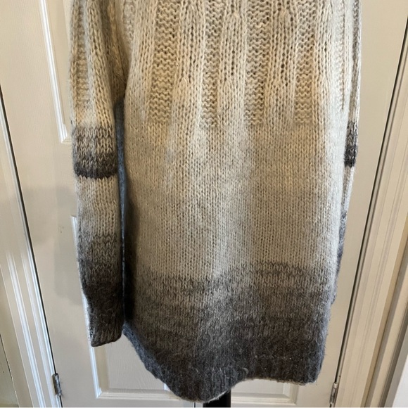 Anthropology Ombré fuzzy chunky knit high neck sweater , wool blend , Sz XS - Picture 11 of 12